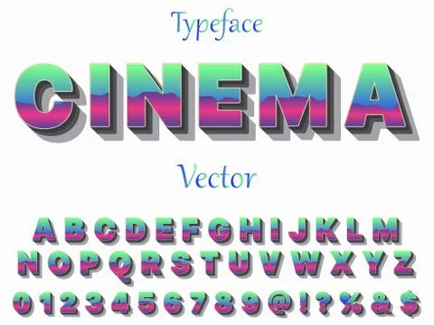 Vector of stylized and alphabet design old style Typography creative font des Illustrazione stock