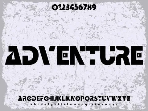 Vector of stylized and alphabet design old style Typography creative font des Stock Illustration