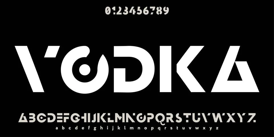 Vector of stylized and creative font design Abstract modern alphabet design o Stock Illustration