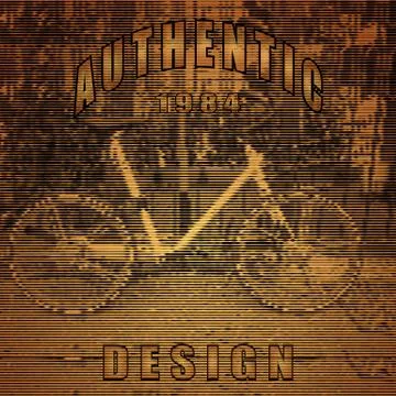 Vector stylized bike poster. Stock Illustration