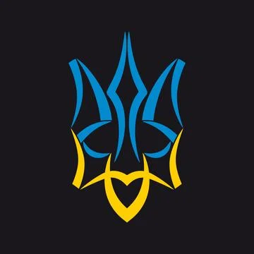 Vector stylized coat of arms of Ukraine Stock Illustration