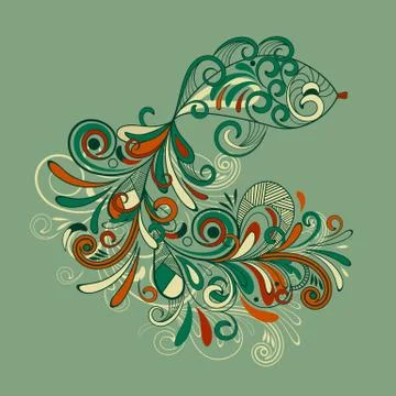 Vector stylized fish Stock Illustration