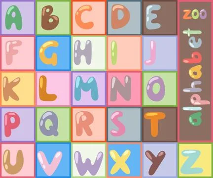 Vector of stylized font abc type design letter symbol creative typeface and Stock Illustration