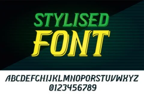 Vector stylized font Stock Illustration