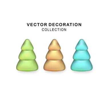 Vector Stylized Golden Christmas tree with realistic shadow. Gold Christmas tree Stock Illustration