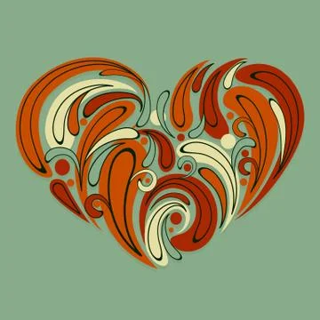 Vector stylized heart Stock Illustration