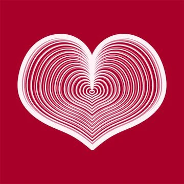 Vector stylized heart pattern. Isolated element. Valentines Day. Stock Illustration