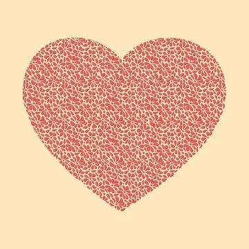Vector stylized of the heart. Valentines Day. Symbol for your design. Stock Illustration