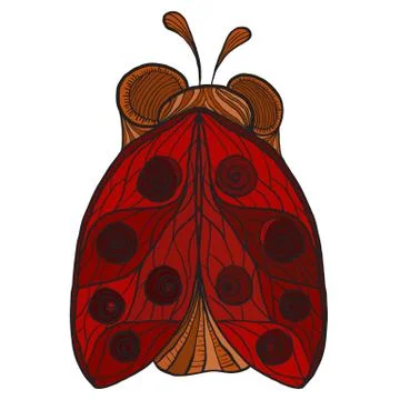 Vector stylized ladybug Illustrazione stock