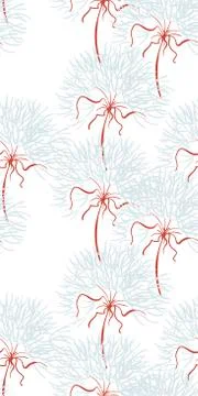 Vector stylized modern seamless floral pattern scandinavian Stock Illustration