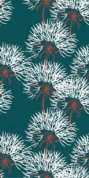 Vector stylized modern seamless floral pattern scandinavian Stock Illustration