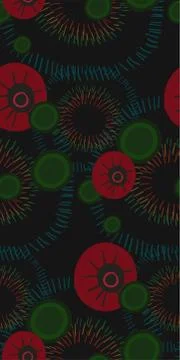 Vector stylized modern seamless floral pattern scandinavian Stock Illustration