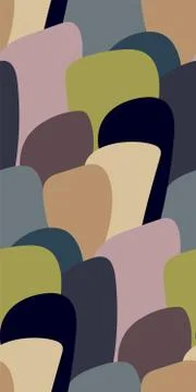 Vector stylized modern seamless floral pattern scandinavian Stock Illustration