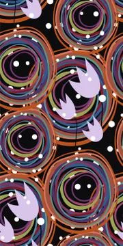 Vector stylized modern seamless floral pattern scandinavian Stock Illustration