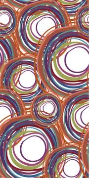 Vector stylized modern seamless floral pattern scandinavian Stock Illustration