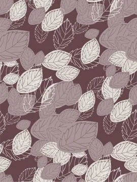 Vector stylized modern seamless floral pattern scandinavian Stock Illustration