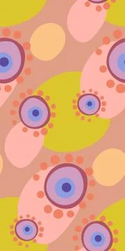 Vector stylized modern seamless floral pattern scandinavian Illustrazione stock