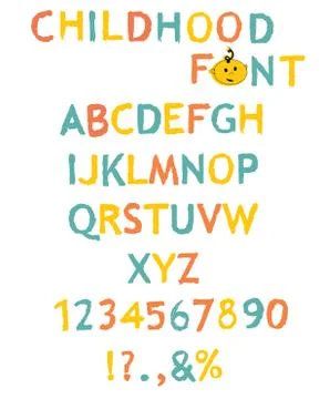 Vector of stylized paint-like alphabets 스톡 일러스트