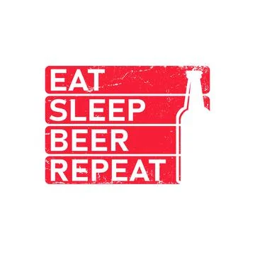 Vector stylized quote on the topic of beer. White text on a black background Stock Illustration