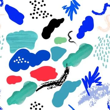 Vector stylized seamless pattern background hand-drawn illustration. Simple s Stock Illustration