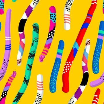 Vector stylized seamless pattern background hand-drawn illustration. Simple s Stock Illustration