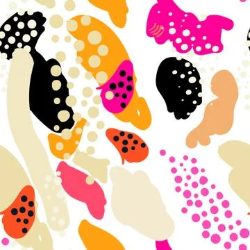 Vector stylized seamless pattern background hand-drawn illustration. Simple s Stock Illustration