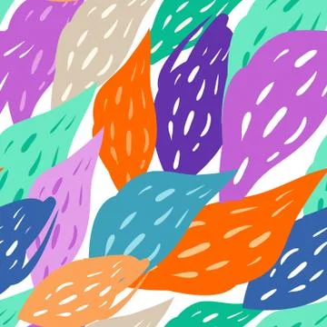 Vector stylized seamless pattern background hand-drawn illustration. Simple s Stock Illustration