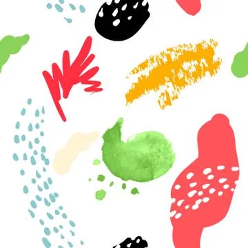 Vector stylized seamless pattern background hand-drawn illustration. Simple s Stock Illustration