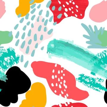 Vector stylized seamless pattern background hand-drawn illustration. Simple s Stock Illustration