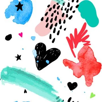 Vector stylized seamless pattern background hand-drawn illustration. Simple s Stock Illustration