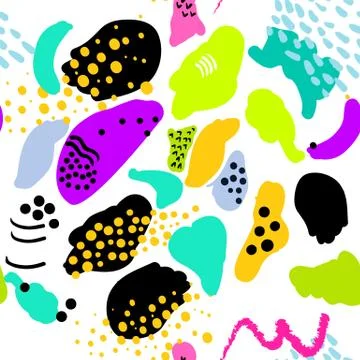 Vector stylized seamless pattern background hand-drawn illustration. Simple s Stock Illustration