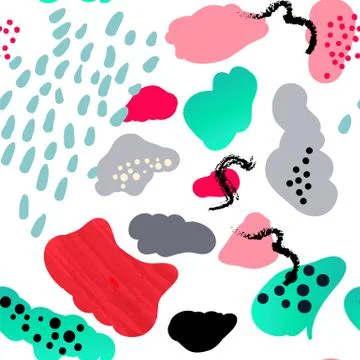 Vector stylized seamless pattern background hand-drawn illustration. Simple s Stock Illustration