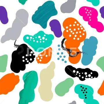 Vector stylized seamless pattern background hand-drawn illustration. Simple s 스톡 일러스트