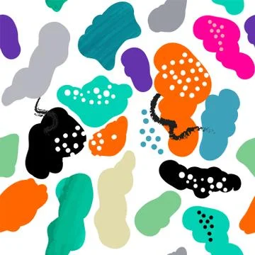 Vector stylized seamless pattern background hand-drawn illustration. Simple s 스톡 일러스트