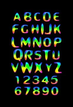 Vector of stylized splashy font Stock Illustration