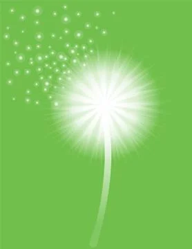 Vector of stylized spring background with dandelion Stock Illustration
