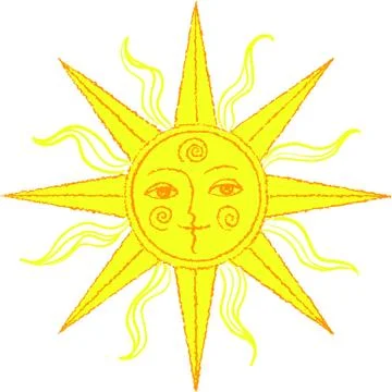 Vector stylized sun Stock Illustration