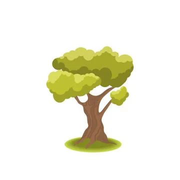 Vector stylized trees Stock Illustration