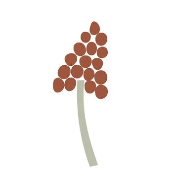 Vector stylized yellow spring flower. Scandinavian illustration art element 스톡 일러스트