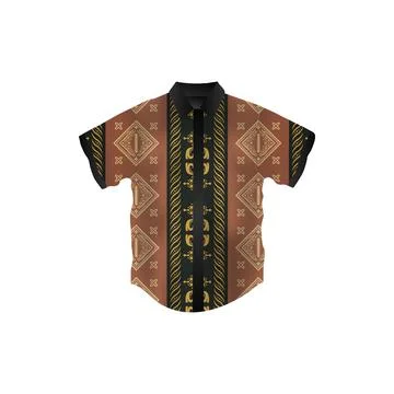 Vector sublimation casual batik uniform template mockup Stock Illustration