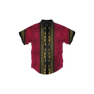 Vector sublimation casual batik uniform template fashion Stock Illustration