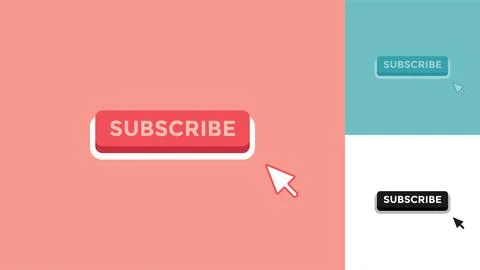 Vector of Subscribe Button. Perfect for video content, additional element, etc. Stock Illustration