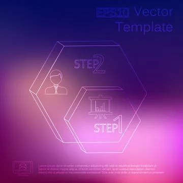 Vector subtle elements of infographics. Thin style. On blur background Stock Illustration