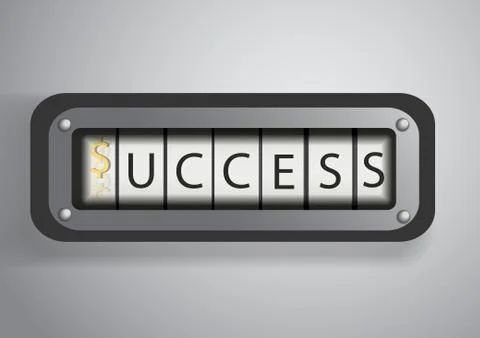 Vector : Success concept on counter roll Stock Illustration