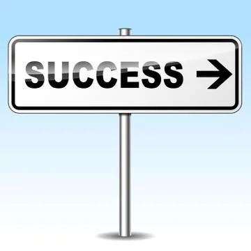 Vector success directional sign Stock Illustration