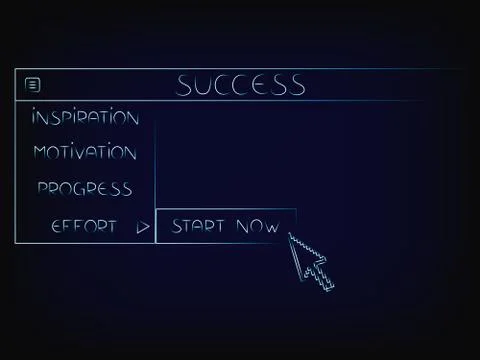 Vector Success elements menu in dropdown style Stockillustratie