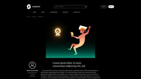 Vector success in gradient style . Editable illustration Stock Illustration