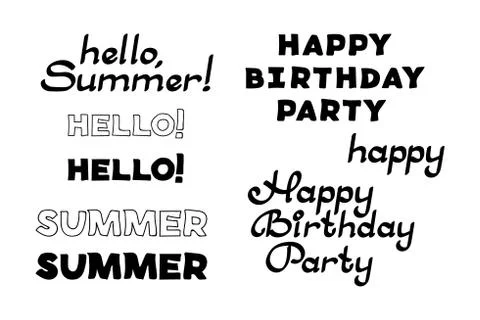 Vector summer and birth quotes Stock Illustration