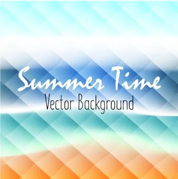 Vector summer background beach and ocean effect of mosaic glass. Vector ill.. Stock Illustration
