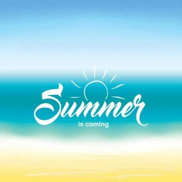 Vector summer background. Hello Summer vector illustration. Illustrazione stock